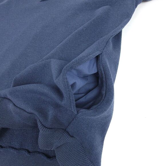 TRAVIS MATHEW Henley Pullover Rib Fleece Golf Sweatshirt Navy Large Quiet Luxury - Picture 8 of 9